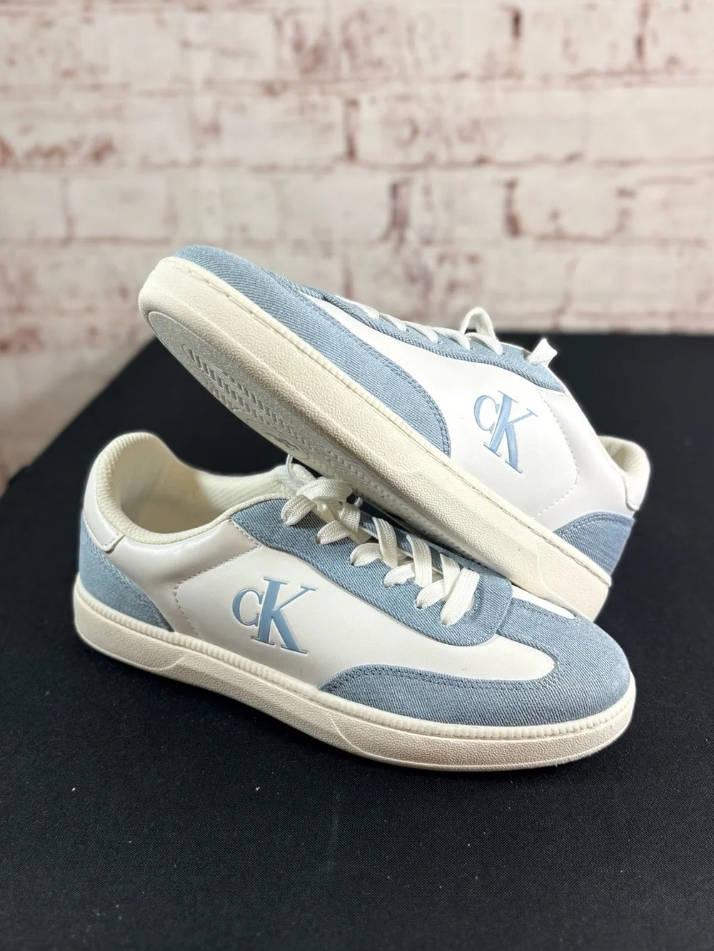 Calvin Klein women Denim Blue & White CK Accent Sneakers